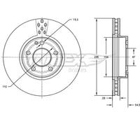 2x TOMEX brakes TX 72-91 Disco freno Anteriore 296mm