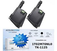 2X Toner compatibile per TK-1125 FS-1061 DN FS-1325 MFP 2.100 pagine con CHIP