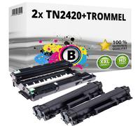2x Toner+Trommel XL Compatibile Brother TN-2420 Nero HL-L2310D L2375DW