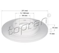 2X TOPRAN Dischi Freno Posteriori Per Ford Focus IV Turnier HP HN HM