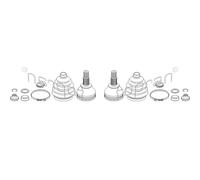 2X TOPRAN Kit Giunto Anteriore Per VW Fox 5Z1 5Z3