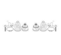 2X TOPRAN Kit Giunto Anteriore Per VW Sharan 7M8 7M9