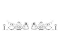 2X TOPRAN Kit Giunto D'Antrivello Anteriore Per Audi A6 Avant 4F5 C6 4F2