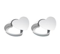 2X Tortiera A Forma di Cuore da 8 Pollici, Tortiera A Cuore In Alluminio, S4953