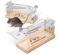 2x Trappole per Topi Vivi Trappola Riutilizzabile Gabbietta per Topi Esca Topi