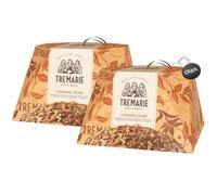 2X Tre Marie Caramel Dore Dorè Panettone Senza Uvetta e Canditi, con Pere Williams e Ricoperto di Cioccolato Bianco e Caramello 900g con Portachiavi CAIYA® (2024)