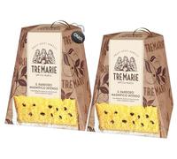 2X Tre Marie Pandoro Magnifico Intenso con Gocce di Cioccolato Extra Fondente Vidamà 1kg con Portachiavi CAIYA® (2024)