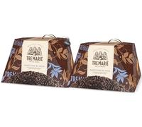 2X Tre Marie Re Noir Panettone con Cioccolato Extra Fondente e Granella di Fave di Cacao 900g con Portachiavi CAIYA® (2024)