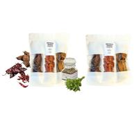 2x Tripack Guajillo Arbol smoked Chipotle and a little stylish glass container with Epazote 20g. Essential mexican spices.
