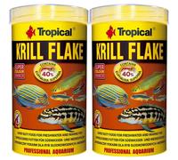 2X Tropical Krill 40% Fiocchi 1000Ml Alimenti Per Pesci Aumenta Il Colore