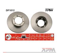 2X TRW DF1012 Disco Freno Per Renault Master I T P