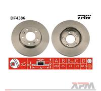 TRW DF1015 Disco freno
