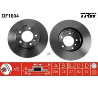 TRW DF1804 Disco freno
