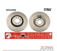 2X TRW DF4451 Disco Freno Per BMW E90 E92 E87 E81
