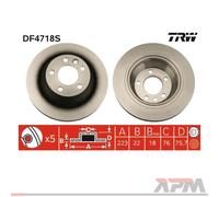 2X TRW DF4718S Disco Freno Per VW Transporter V Touareg California T5 Camper