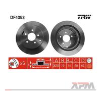 2X TRW DF4754 Disco Freno Per VW Golf V Skoda Octavia IV Seat Leon Audi Cupra