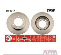 2X TRW DF6110 Disco Freno Per Mercedes-Benz W415 Renault Megane II Nissan NV250