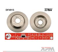2X TRW DF6120 Disco Freno Per Renault Master III JV Opel Movano B Nissan NV400