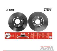 2X TRW DF6178 Disco Freno Per Fiat Sedici 189 Suzuki SX4 EY GY
