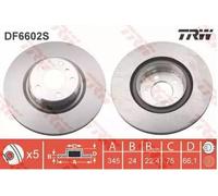 2x TRW DF6602S Disco freno Posteriore per BMW 1 Schrägheck (F20) 3 Touring (F31)