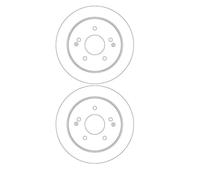2X TRW DF6879S Disco Freno Per Ssangyong Korando Actyon II Actyon Sports I