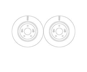 2X TRW DF7592 Disco Freno Per Hyundai Tucson TLE KIA Sportage QL QLE