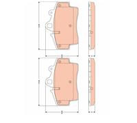2x TRW GDB1756 Kit Pastiglie Freno a Disco Frontale per Porsche Boxster Cayman