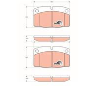 2x TRW GDB199 Kit Pastiglie Freno a Disco Frontale per Opel Ascona B Lotus Elan