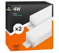 2x Tubi LED Plafoniera 30cm T5 Linkabile 4W Professionale Garanzia 5 Anni 400 lumen - Luce Bianco Freddo 6500K - Fascio Luminoso 160°