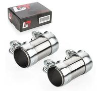 2x Tubi Morsetto Doppio Impianto di Scarico Ø 55 X 125 MM per Audi 100 200 80 90