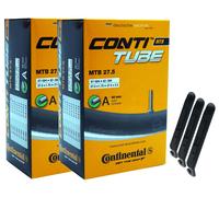 2x Tubo Bici Conti 27.5 Pollici Valvola Auto 47-584/62-584 (MTB) +3 Sollevato...