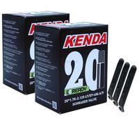 2x Tubo Bici Kenda 20 Pollici Valvola Auto 47-406/57-406 + 3 Sollevatori Pneu...