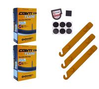 2x tubo bicicletta Continental 28 pollici Sclaverand 25-622/32-630 + sollevat...