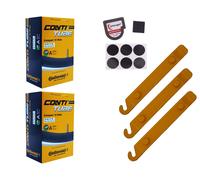 2x tubo bicicletta Continental 54-305 (16x2.10) AV 34mm Schrader + sollevator...