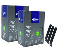 2x tubo bicicletta Schwalbe 28 pollici valvola auto 40-622/62-622 AV19 + 3...