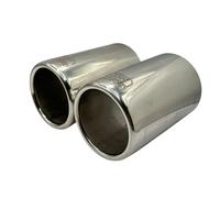 2x Tubo Finale Doppio Cappa di Scarico 80mm Rotondo per Audi A1 A3 A4 A5 A6 Tt