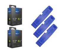 2x tubo flessibile Schwalbe 62-203 (12 1/2x2 1/4) AV angolo 45 Schrader + sol...
