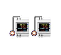 2X Tuya WiFi Display Digitale Intelligente Misuratore di Elettricità Misuratore di Tensione e Corrente su Guida DIN Misuratore di Frequenza B