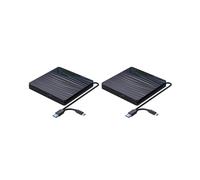 2X UnitÃ CD/DVD Esterna per Laptop, Masterizzatore CD DVD +/-RW Portatile USB 3.0 e Type-C Lettore di UnitÃ Ottica, Masterizzatore, Lettore DVD