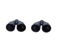 2x Universale Tubo Finale Cappa di Scarico 2x 76mm Nero Doppio Rotondo