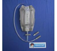 2x Urosid Beinbeutel 500 ML, 3 Camera Sterile, Lungo Tubo 65 CM PZN 07025960