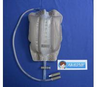 2x Urosid Beinbeutel 750 ML, 3 Camera Sterile, Lungo Tubo 65 CM PZN 07025977