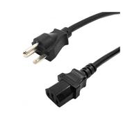 2X US NEMA 6-15P to IEC320 C13 AC Power Cord, 15A/250V Computer 3X2.08mm Extension Cable(US Plug)