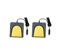 2X USB Single Foot Game Control One Key Customized Computer Keyboard Action Pedal Control Yellow