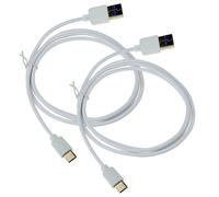 2X USB Tipo C Cavo Dati Usb-C Caricabatteria Bianco per Sony Xperia XZ1