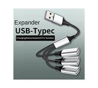 2X USB un USB 2.0 Tripla Porta USB HUB Cavo Adattatore OTG Hab Convertitore di Ricarica Dati USB Prolunga Splitter, da USB un 3 USB