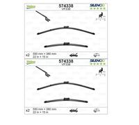 2x Valeo 574338 Tergicristallo Frontale per Fiat Idea 350 Lancia Musa 350