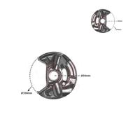 2x VAN WEZEL Piastra di Ancoraggio Lamiera Paraspruzzi Disco Freno Anteriore per