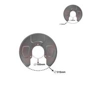 2x VAN WEZEL Piastra di ancoraggio Lamiera paraspruzzi Disco freno posteriore