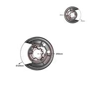 2x VAN WEZEL Piastra di Ancoraggio Lamiera Paraspruzzi Disco Posteriore per Fiat